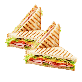 Veg Club Grilled Sandwich (4Pcs)